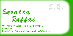 sarolta raffai business card